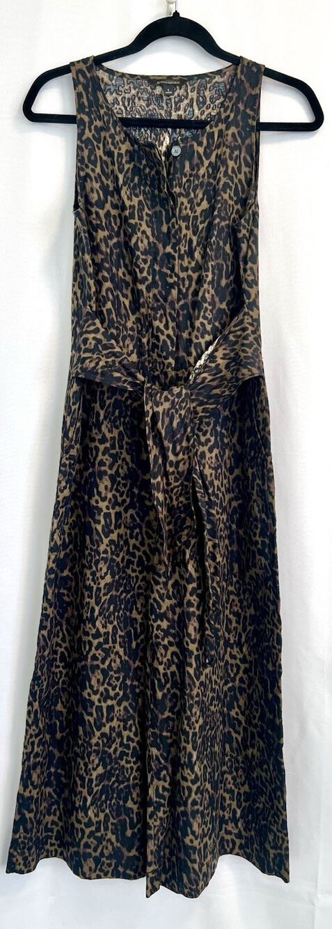 Banana Republic | Linen Blend Jumpsuit | Animal Print Wide Crop | Women’s Size 2